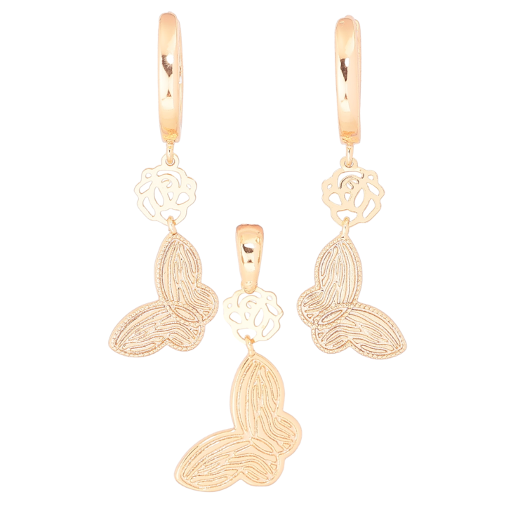 Набір Xuping Позолота 18K Сережки Кулон «Підвіски метелики» фото №10
