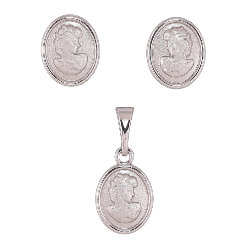 Набір Xuping Родій Сережки Кулон «Барельєф з портретом» фото №18