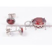 Набір Xuping Родій Сережки Кулон «Червоні фіаніти з цирконієм» фото №2 Набір Xuping Родій Сережки Кулон «Червоні фіаніти з цирконієм» фото №2