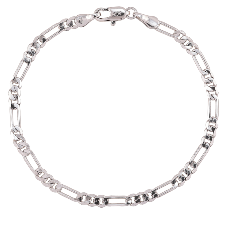 Браслет Xuping Родій «Ланцюжок Фігаро» розмір 17.5см х 3мм фото №5