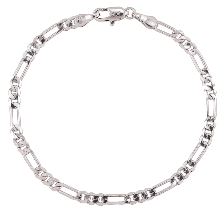 Браслет Xuping Родій «Ланцюжок Фігаро» розмір 17.5см х 3мм фото №1