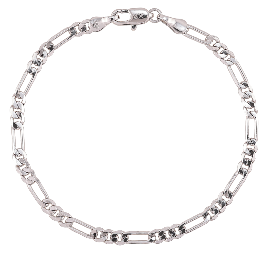 Браслет Xuping Родій «Ланцюжок Фігаро» розмір 17.5см х 3мм фото №1