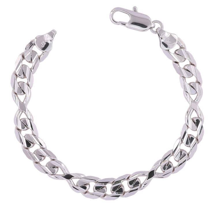 Браслет Xuping Родій «Ланцюжок плетіння Комбіноване» розмір 18см х 8мм фото №5