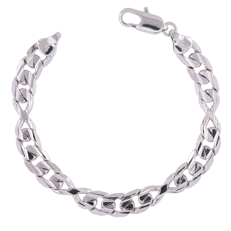 Браслет Xuping Родій «Ланцюжок плетіння Комбіноване» розмір 18см х 8мм фото №1