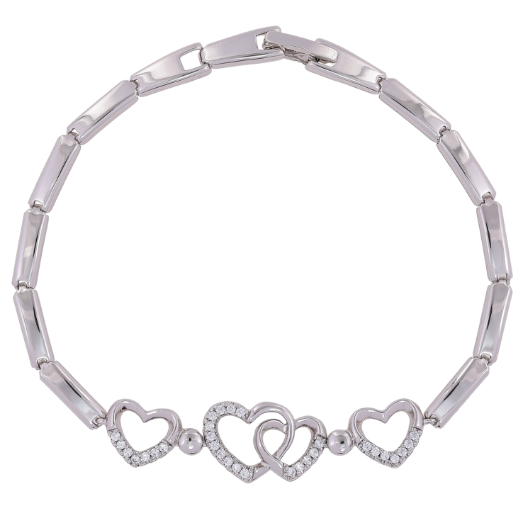 Браслет Xuping Родій «Сердечка» розмір 19см х 3мм фото №22