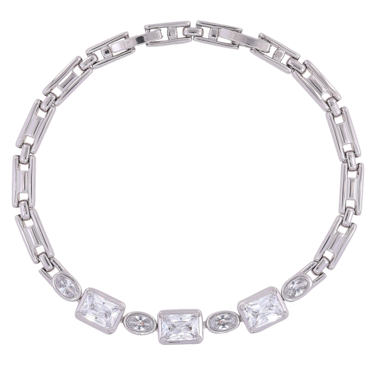 Браслет Xuping Родій «Кришталева вставка» розмір з доп. замком 17.5,19.5см х 4мм фото №11