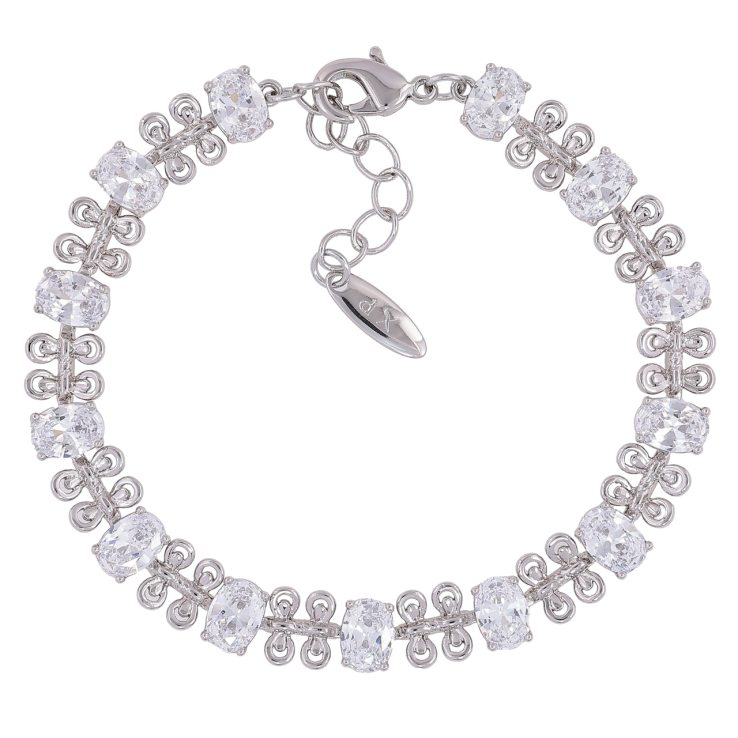 Браслет Xuping Родій «Декоративний візерунок з цирконієм» розмір з доп. ланцюжком 18-20.5см х 7мм фото №16