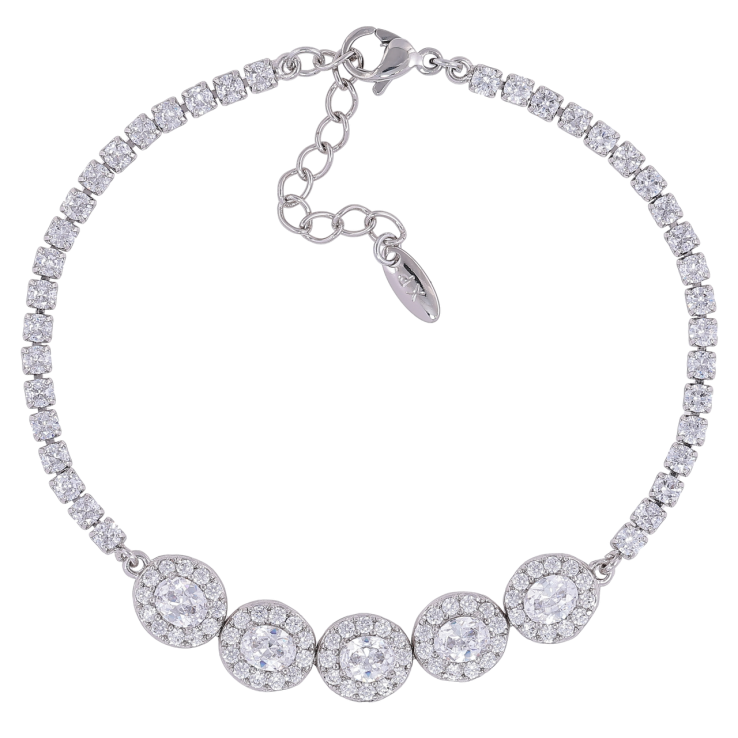 Браслет Xuping Родій «Інкрустація цирконієм» розмір з доп. ланцюжком 18-21см х 3мм фото №6