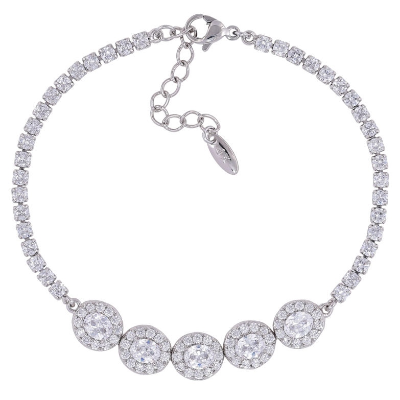 Браслет Xuping Родій «Інкрустація цирконієм» розмір з доп. ланцюжком 18-21см х 3мм фото №6