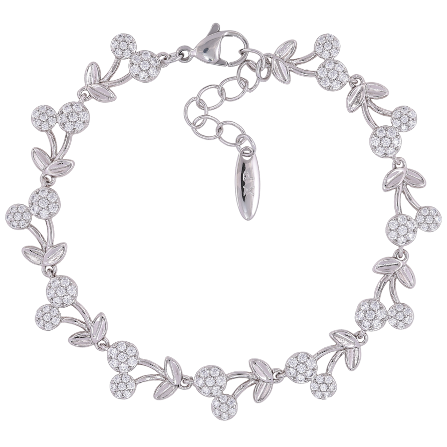 Браслет Xuping Родій «Вишеньки» розмір з доп. ланцюжком 18-21см х 9мм фото №1