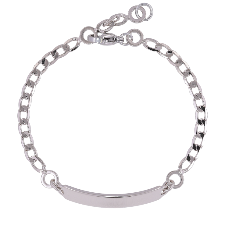 Браслет Xuping Родій «Ланцюжок зі вставкою пластина» розмір з доп. ланкою 15,17см х 3мм фото №7