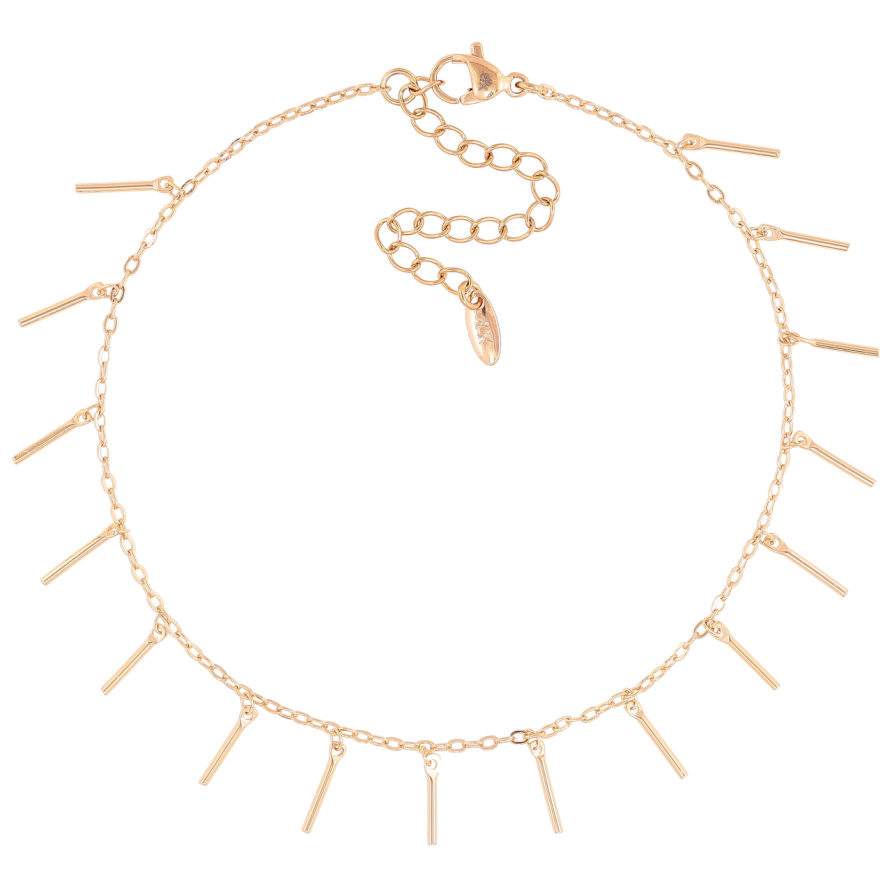 Браслет Xuping Позолота 18K на ногу Якірний ланцюжок з підвісками» розмір 22-27.5см х 1.5мм фото №1