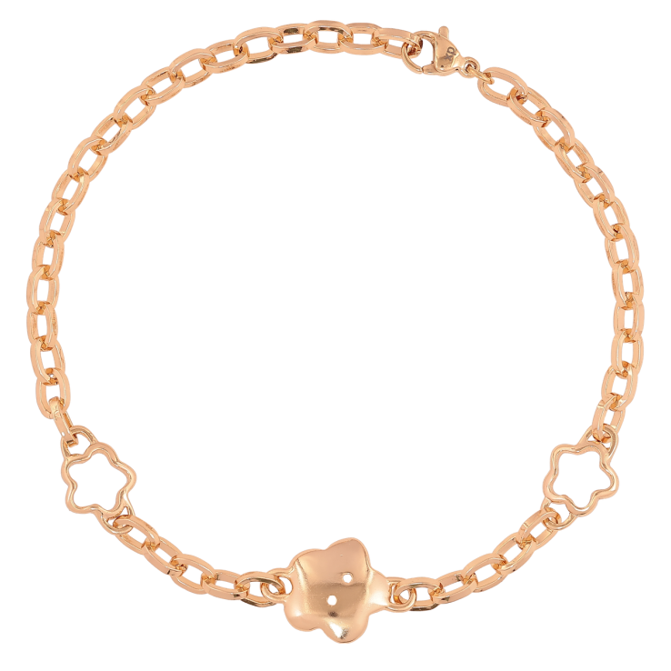 Браслет Xuping Позолота 18K на ногу «Якірний ланцюжок зі вставками квіточки» розмір 23см х 4.5мм фото №16 Браслет Xuping Позолота 18K на ногу «Якірний ланцюжок зі вставками квіточки» розмір 23см х 4.5мм фото №16