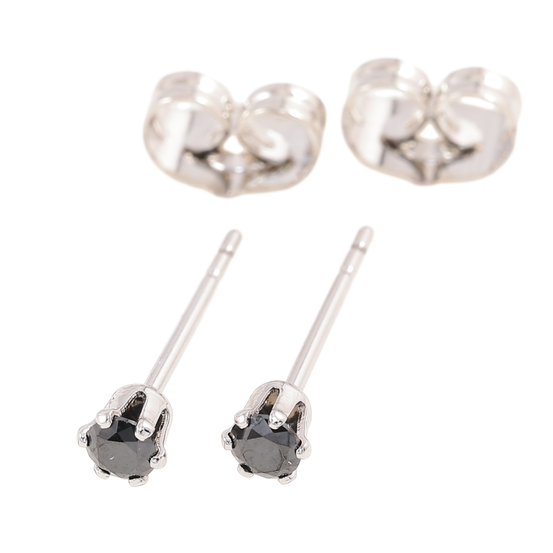 Сережки Xuping Родій пусети «Чорні фіаніти в 6-ти крапановій оправі» ø 3мм фото №1 Сережки Xuping Родій пусети «Чорні фіаніти в 6-ти крапановій оправі» ø 3мм фото №1