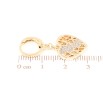 Серьги Xuping Позолота 18K подвески на колечках Сердечки с цирконием фото №2