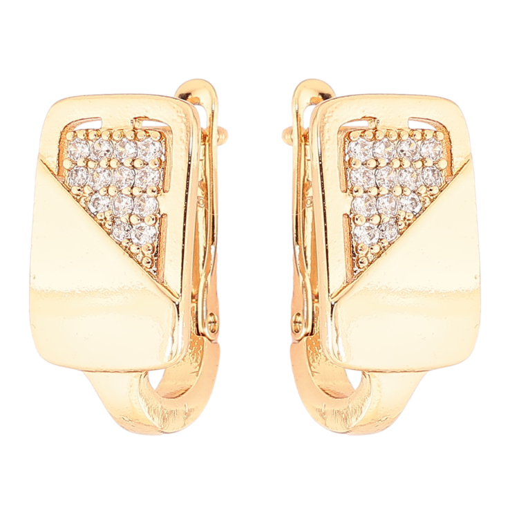 Серьги Xuping Позолота 18K английский замок Инкрустация цирконием фото №7