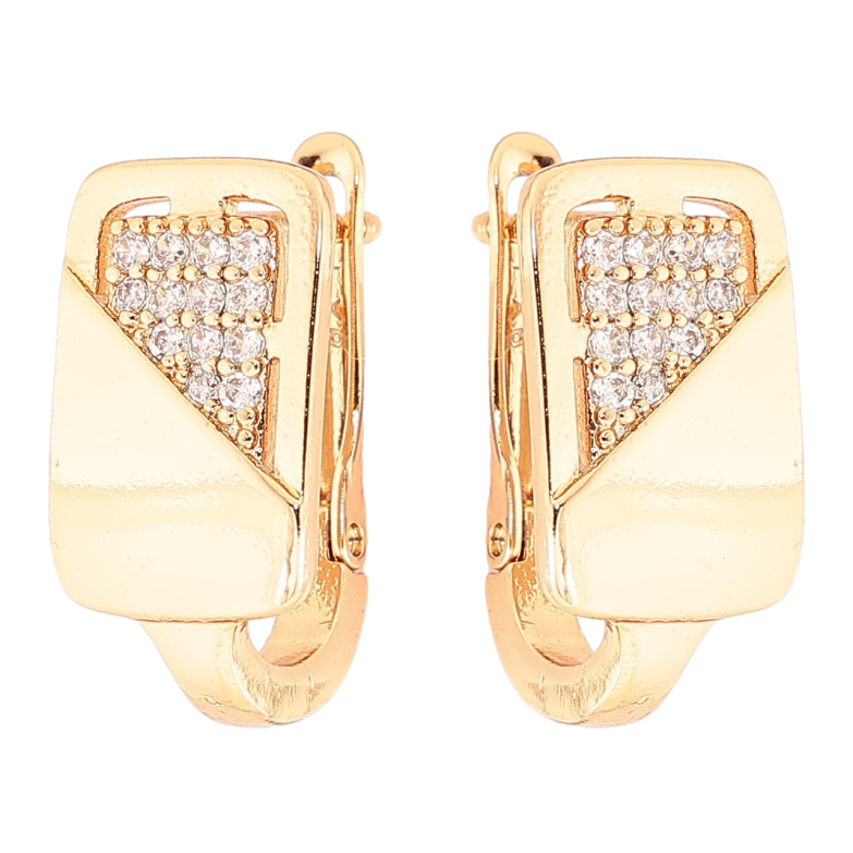 Сережки Xuping Позолота 18K англійський замок «Інкрустація цирконієм» фото №12