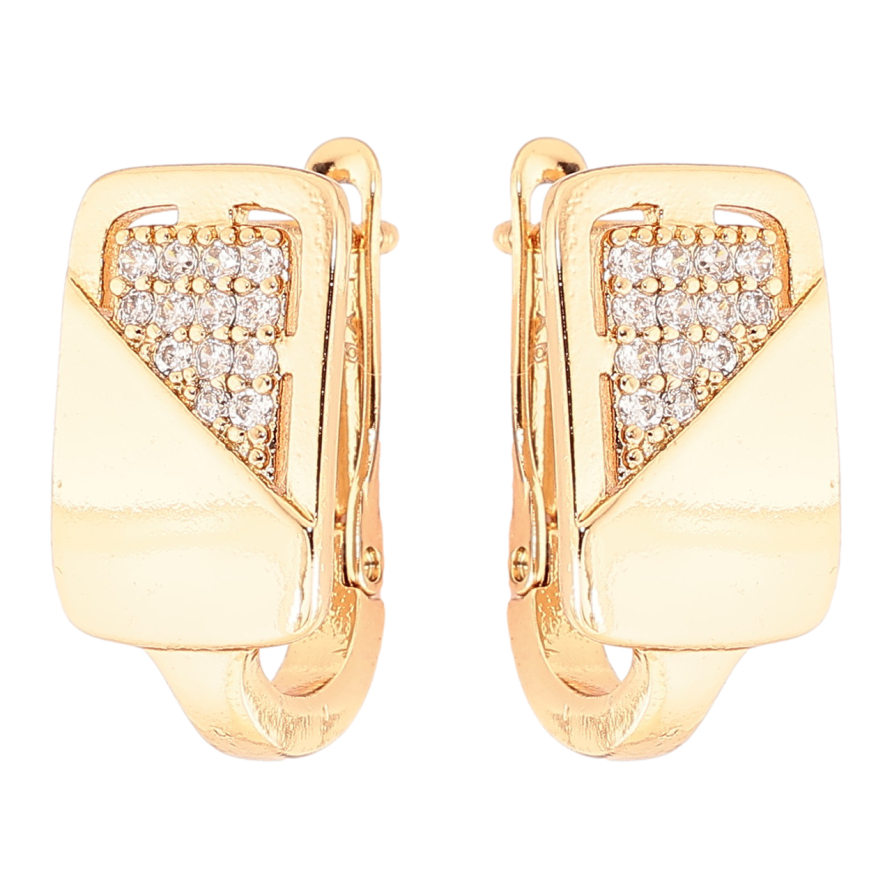 Серьги Xuping Позолота 18K английский замок Инкрустация цирконием фото №1