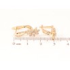 Серьги Xuping Позолота 18K английский замок Цветочки с цирконием фото №2