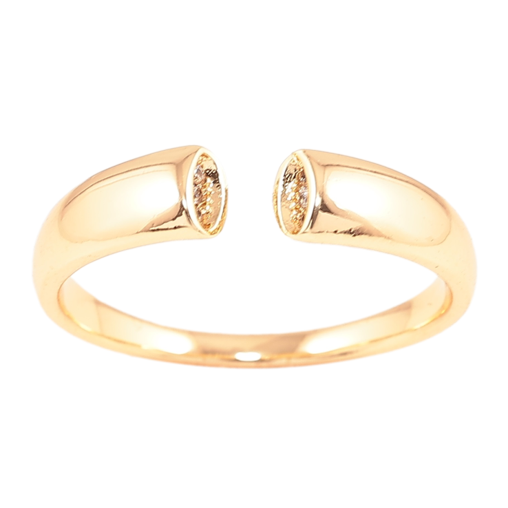 Кольцо Xuping Позолота 18K Разъёмная шинка с цирконием фото №8