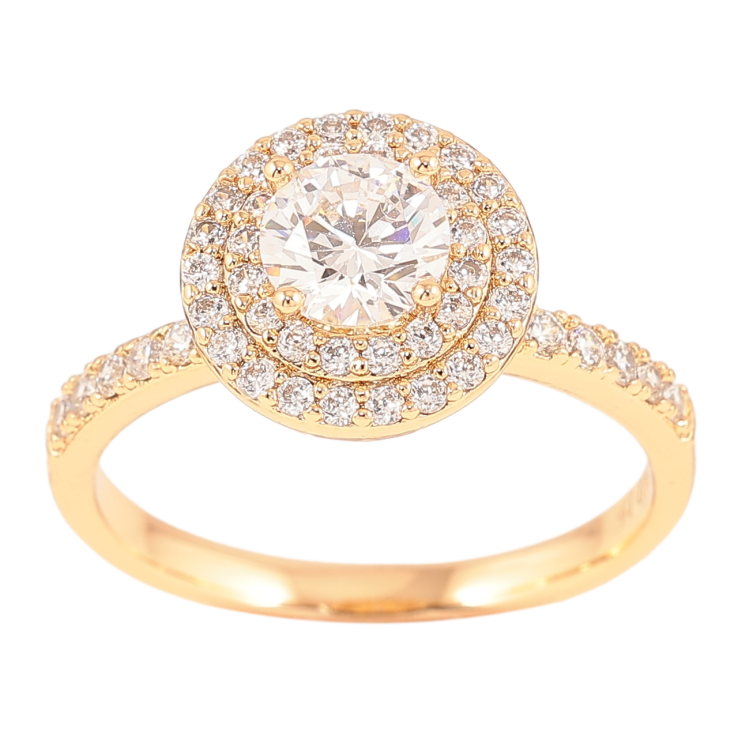 Кольцо Xuping Позолота 18K Инкрустация цирконием фото №16