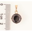 Кулон Xuping Позолота 18K «Чорний фіаніт, ø 10мм» для ланцюжка до 5мм фото №2