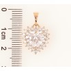 Кулон Xuping Позолота 18K «Кришталеве сердечко» для ланцюжка до 5мм фото №2