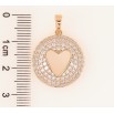 Кулон Xuping Позолота 18K «Інкрустація цирконієм із сердечком» для ланцюжка до 6мм фото №2