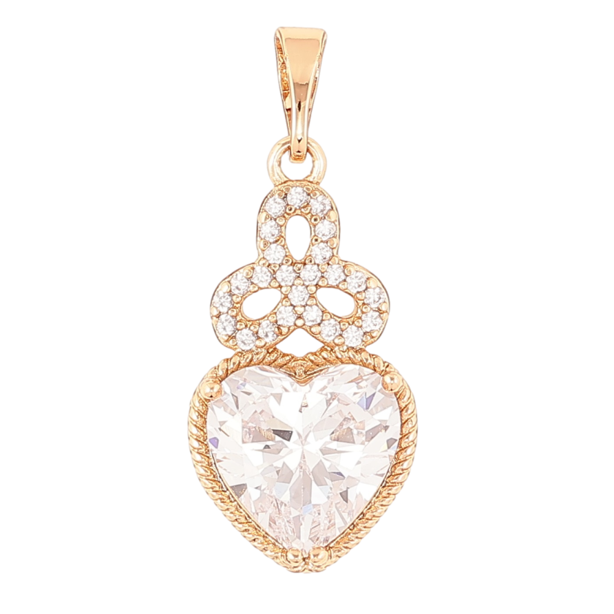 Кулон Xuping Позолота 18K «Кришталеве сердечко» для ланцюжка до 5мм фото №1