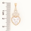 Кулон Xuping Позолота 18K «Кришталеве сердечко» для ланцюжка до 5мм фото №2