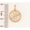 Кулон Xuping Позолота 18K «Різьблене коло з доріжкою цирконію» для ланцюжка до 5мм фото №2