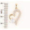 Кулон Xuping Позолота 18K «Сердечко з інкрустацією цирконієм і фіанітом» для ланцюжка до 6мм фото №2