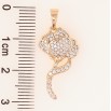 Кулон Xuping Позолота 18K «Квітка з інкрустацією цирконієм» для ланцюжка до 5мм фото №2