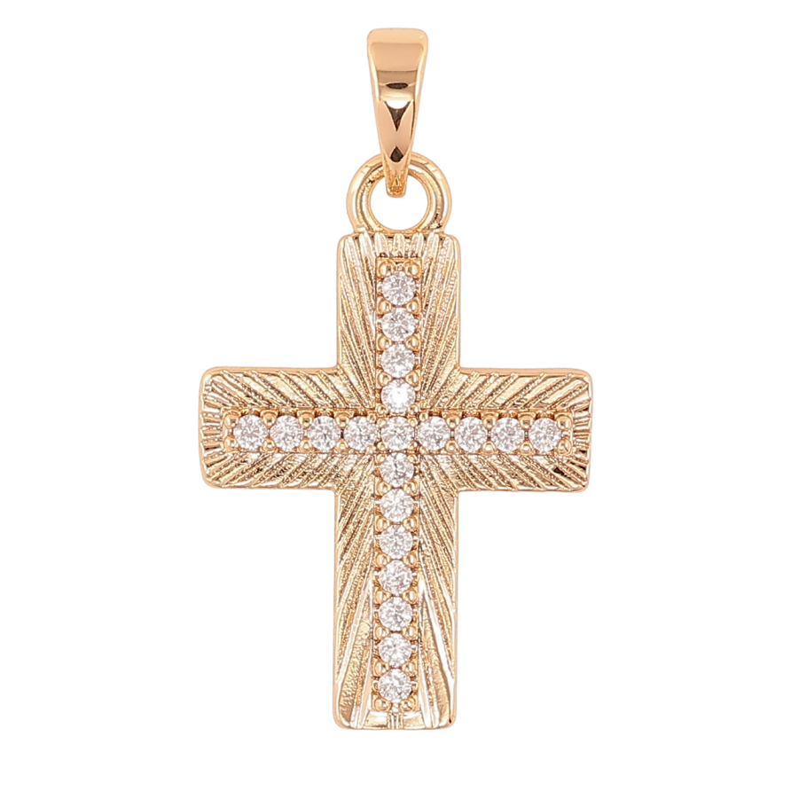 Кулон Xuping Позолота 18K Крест с цирконием для цепочки до 5мм фото №1 Кулон Xuping Позолота 18K Крест с цирконием для цепочки до 5мм фото №1