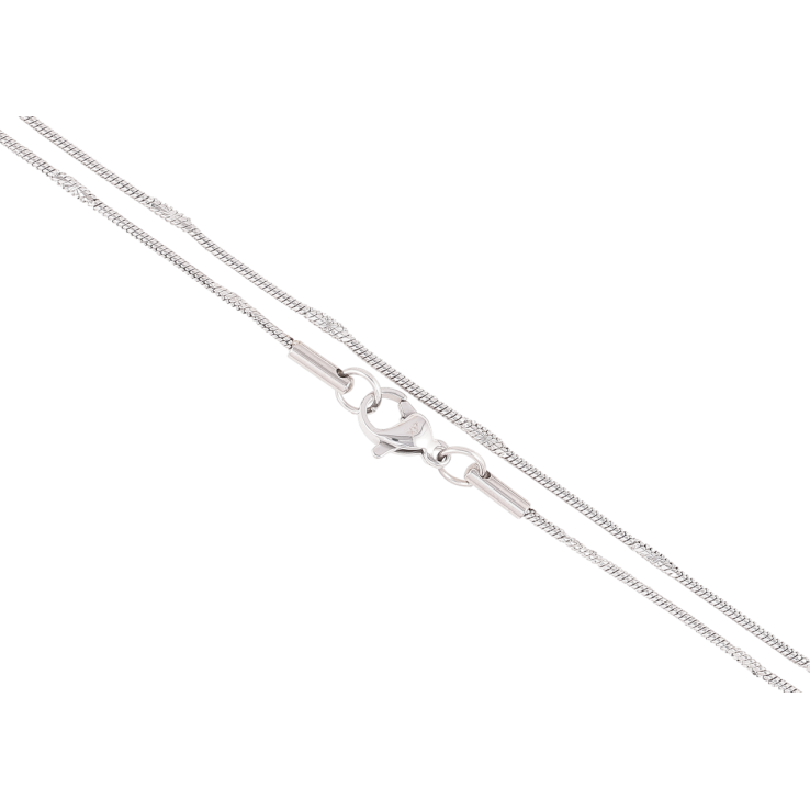 Ланцюжок Xuping ТТМ Stainless Steel колір Родій Плетіння «Ювелірний шнур з прокаткою» довжина 45см х 1мм фото №19