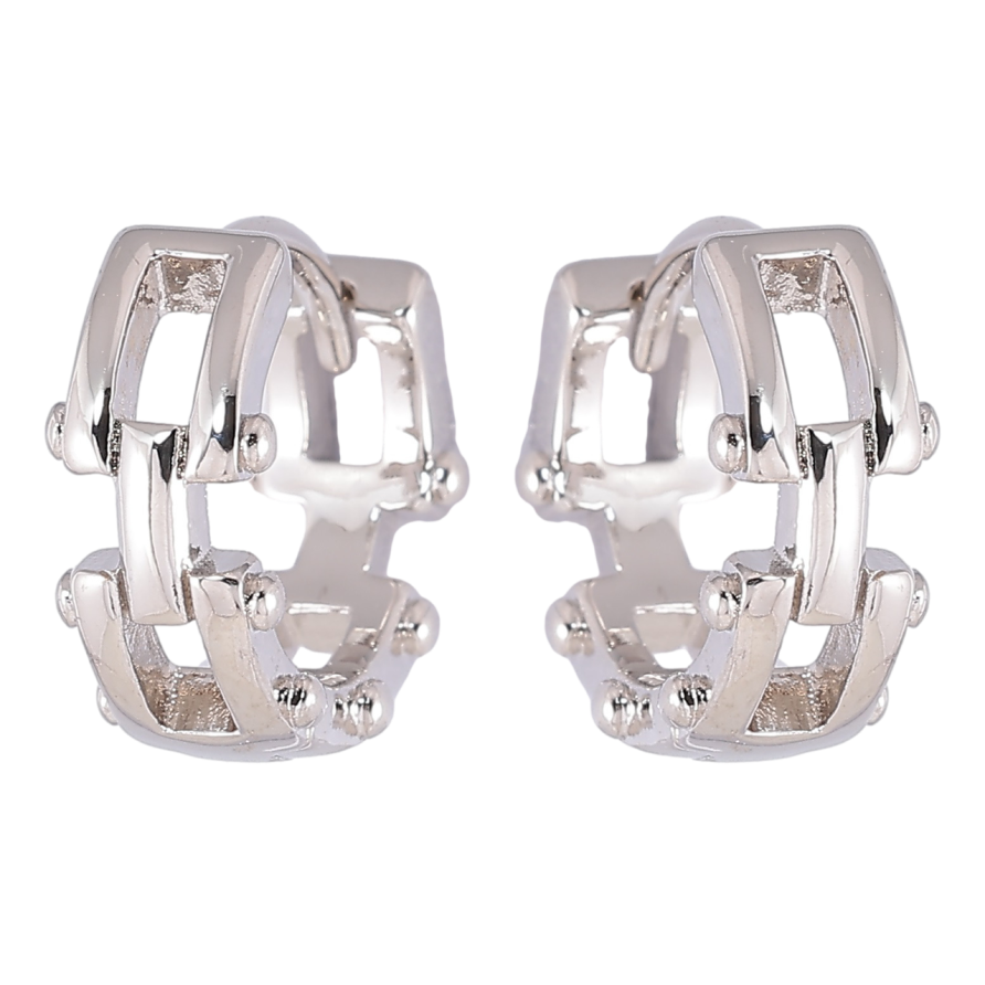 Серьги Xuping Родий колечки Декоративный узор фото №1