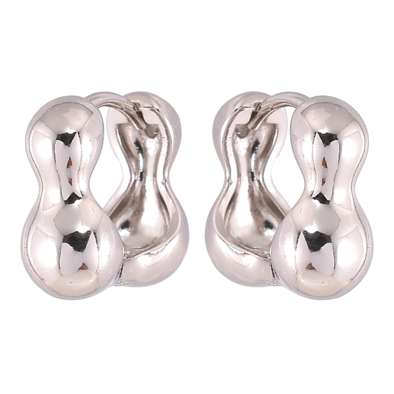 Сережки Xuping Родій колечка «Фігурні» фото №1 Сережки Xuping Родій колечка «Фігурні» фото №1