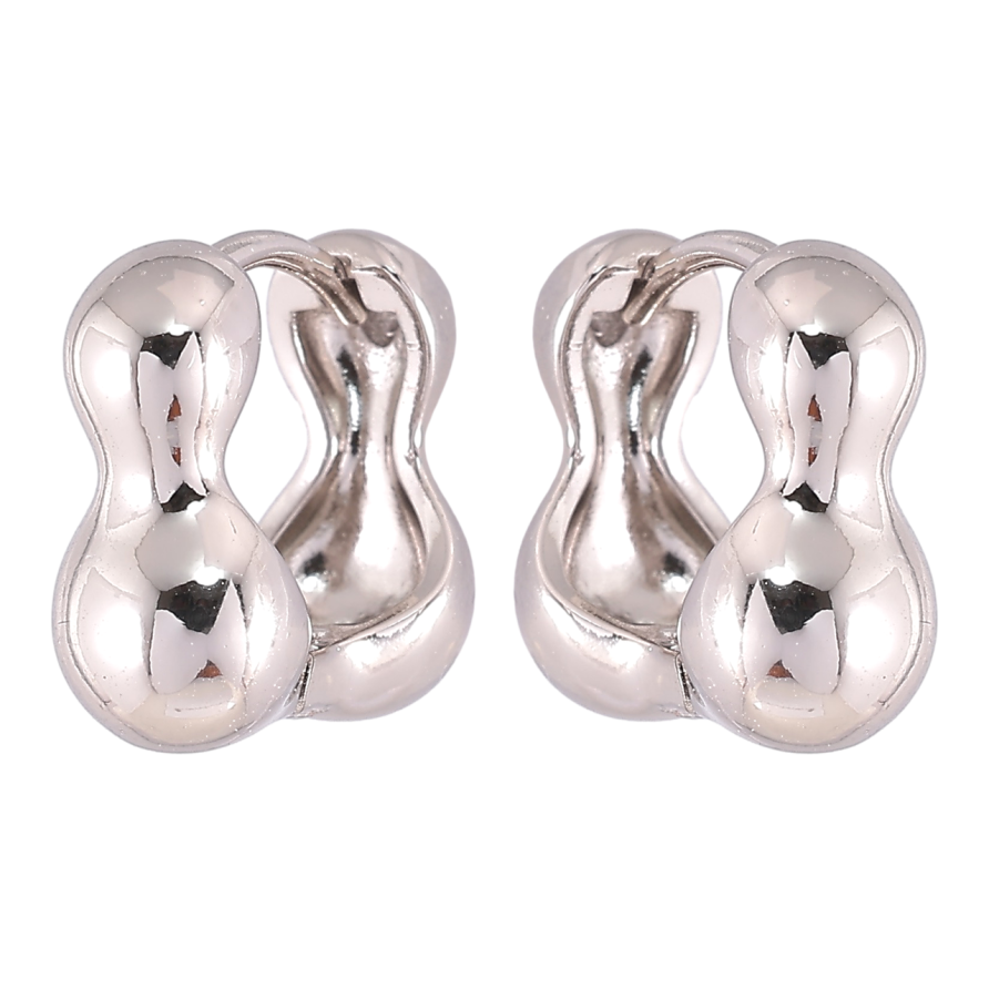 Серьги Xuping Родий колечки Фигурные фото №1 Серьги Xuping Родий колечки Фигурные фото №1