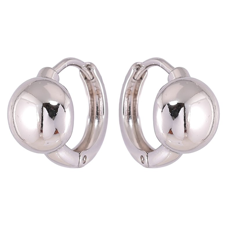 Серьги Xuping Родий колечки Полусферы фото №1
