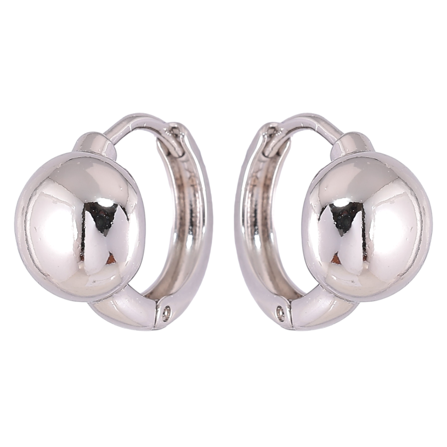 Серьги Xuping Родий колечки Полусферы фото №1