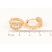 Серьги Xuping Позолота 18K колечки Инкрустация цирконием фото №2