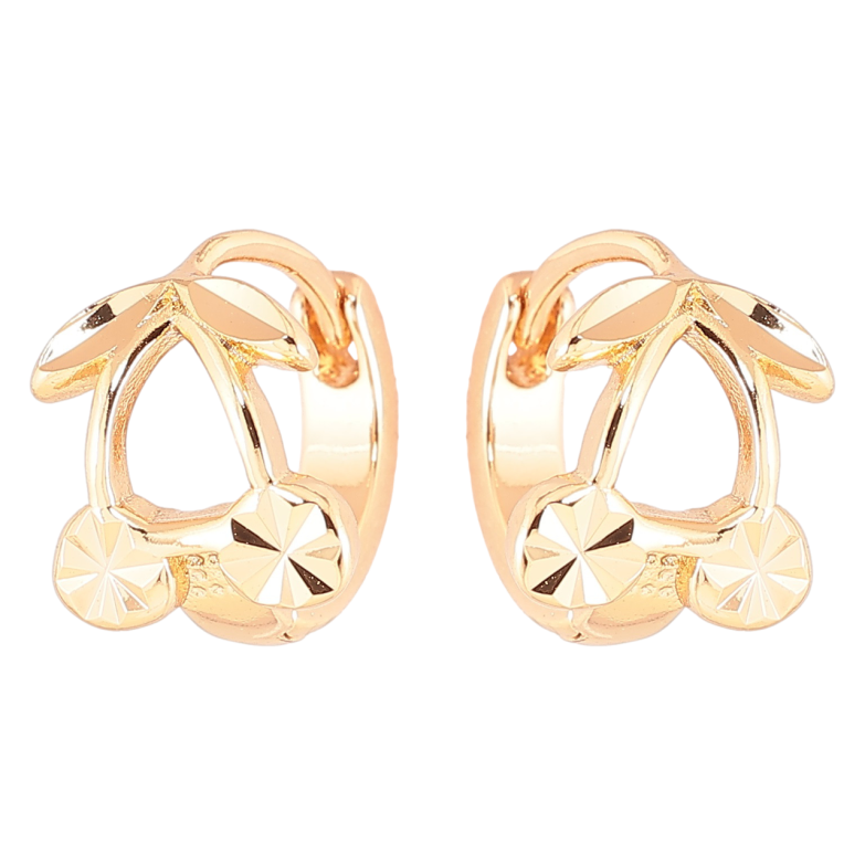 Серьги Xuping Позолота 18K колечки Вишенки фото №1