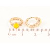 Серьги Xuping Позолота 18K колечки Круги с желтой эмалью фото №2 Серьги Xuping Позолота 18K колечки Круги с желтой эмалью фото №2