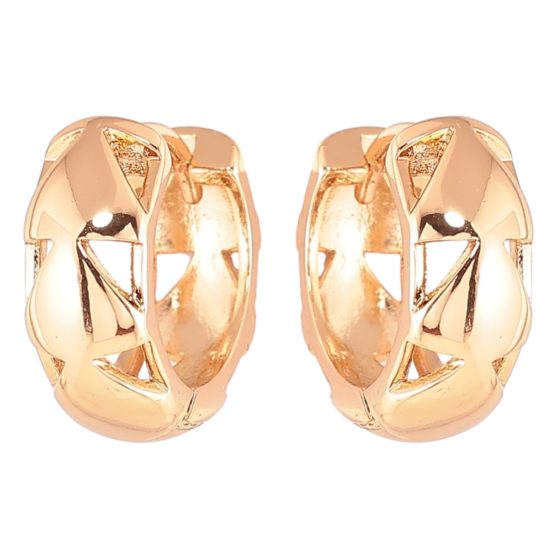 Серьги Xuping Позолота 18K колечки Декоративный узор фото №4