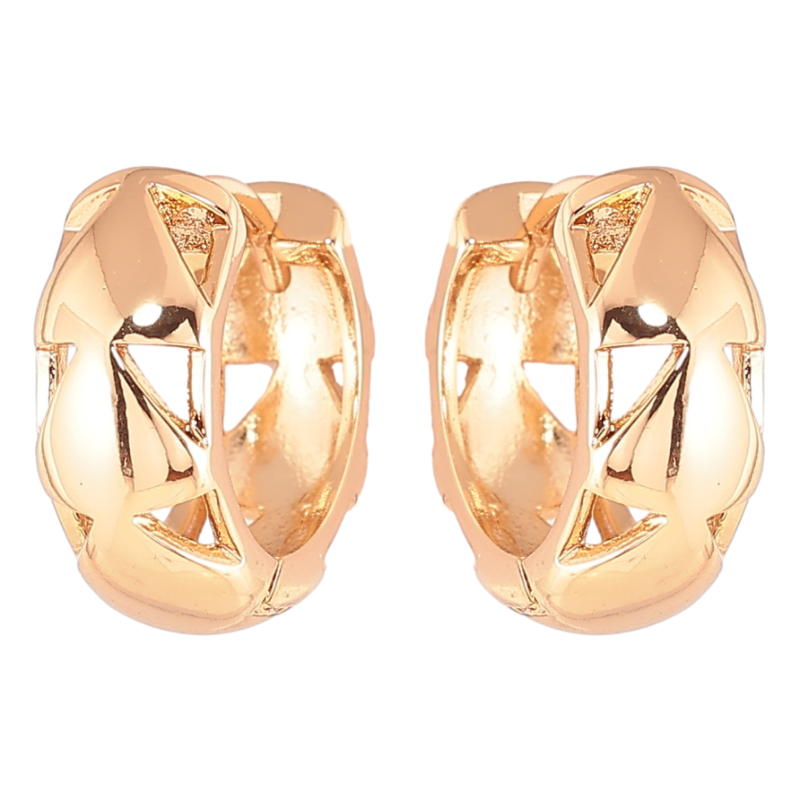 Серьги Xuping Позолота 18K колечки Декоративный узор фото №1