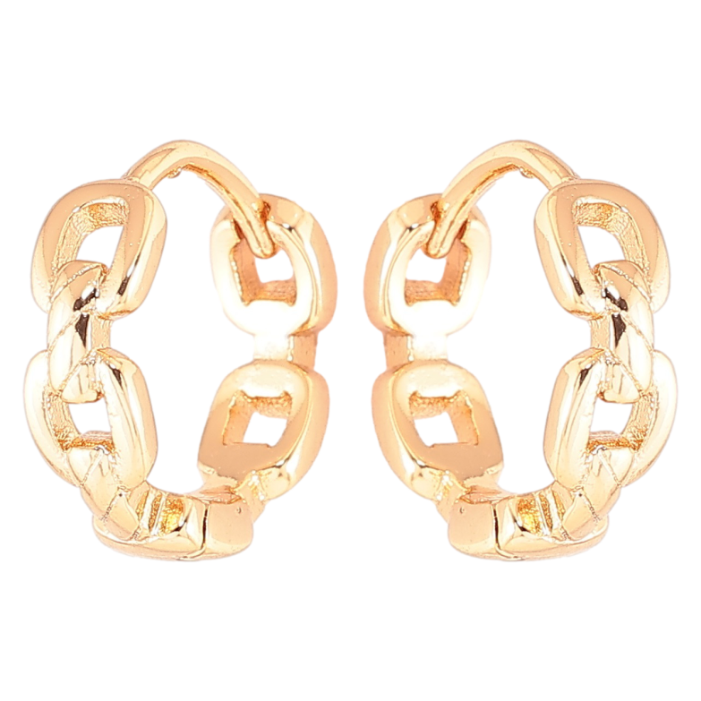 Сережки Xuping Позолота 18K колечка «Візерунок ланцюжок» фото №1