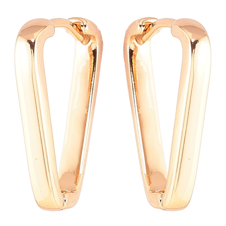 Серьги Xuping Позолота 18K колечки Треугольные фото №10