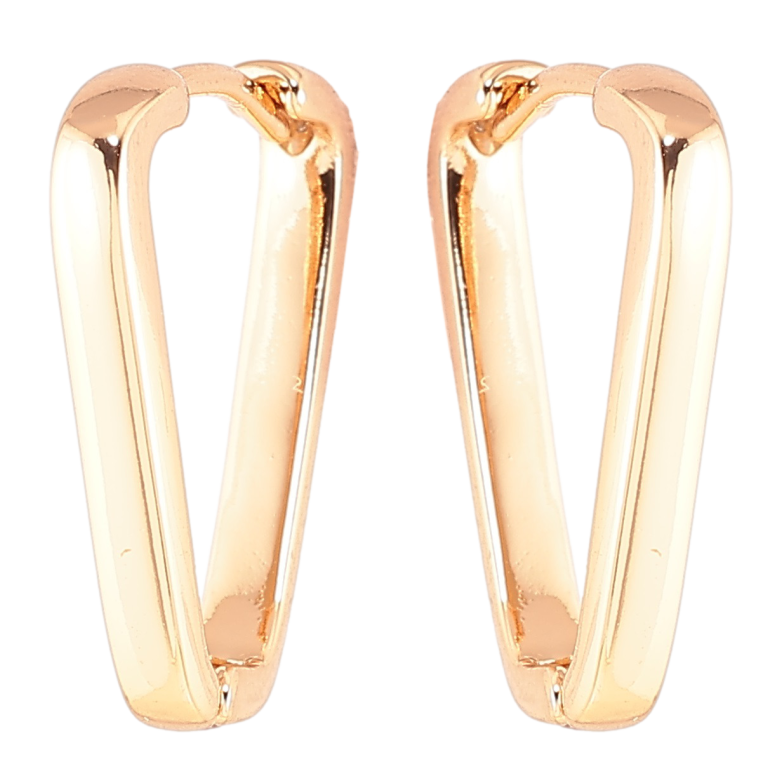 Серьги Xuping Позолота 18K колечки Треугольные фото №1