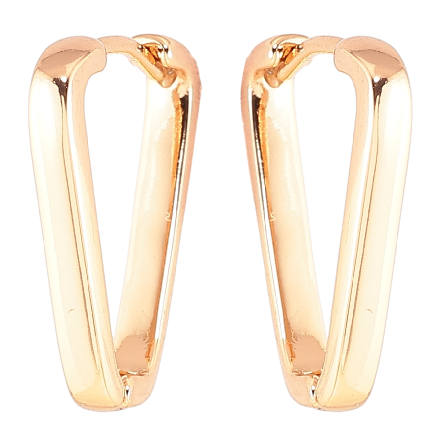 Серьги Xuping Позолота 18K колечки Треугольные фото №1
