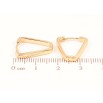 Серьги Xuping Позолота 18K колечки Треугольные фото №2